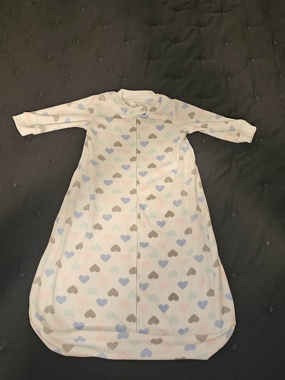 Carter's Cream Sleep Sack with Pastel Heart Print